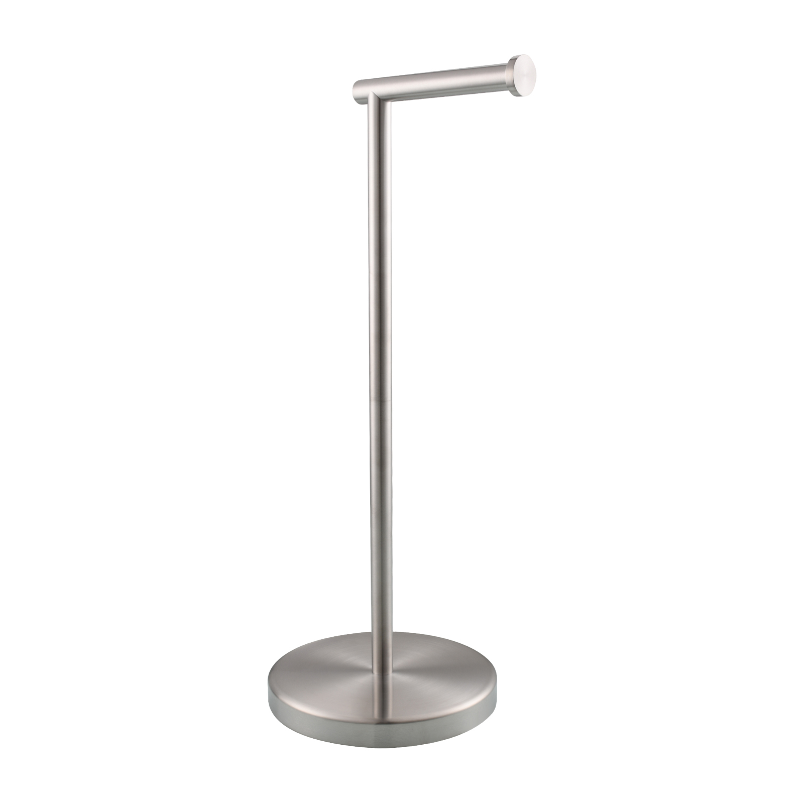 Tecmolog Stainless Steel Free Standing Paper Towel Holder,Black Bathroom Roll Holder with Non-Slip Mat,SBH265B