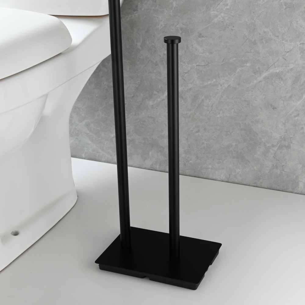 Tecmolog Free Standing Toilet Paper Holder with Reserve Storage 3-4 Toilet Paper Rolls, Stainless Steel Brushed Nickel,SBH266ANA