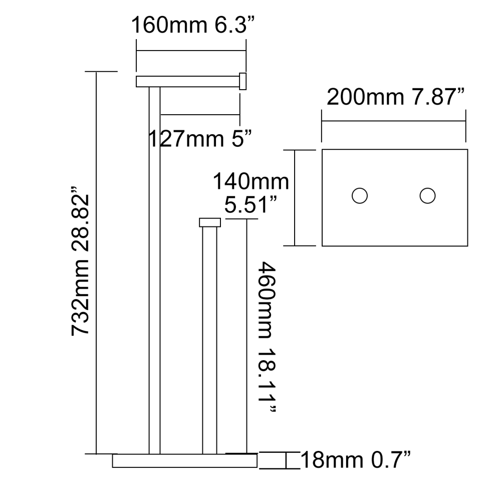 Tecmolog Free Standing Toilet Paper Holder with Reserve Storage 3-4 Toilet Paper Rolls, Stainless Steel Brushed Nickel,SBH266ANA