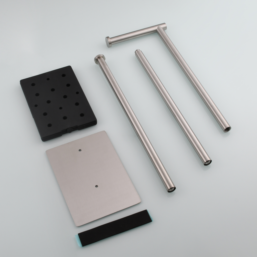 Tecmolog Free Standing Toilet Paper Holder with Reserve Storage 3-4 Toilet Paper Rolls, Stainless Steel Brushed Nickel,SBH266ANA