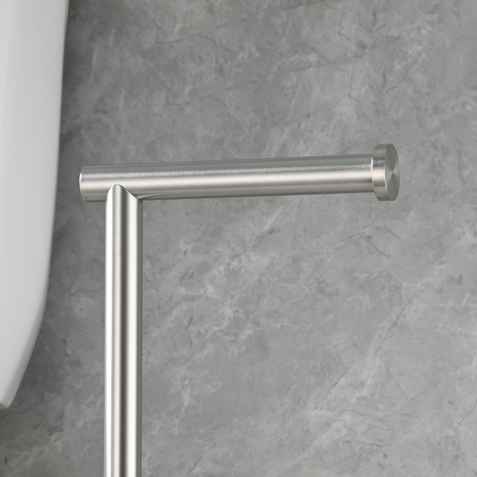 Tecmolog Free Standing Toilet Paper Holder with Reserve Storage 3-4 Toilet Paper Rolls, Stainless Steel Brushed Nickel,SBH266ANA