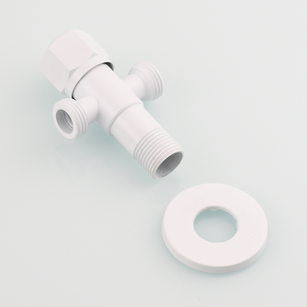 Tecmolog Stainless Steel White Bidet Sprayer Set Dual Function Shattaf with Holder and Hose