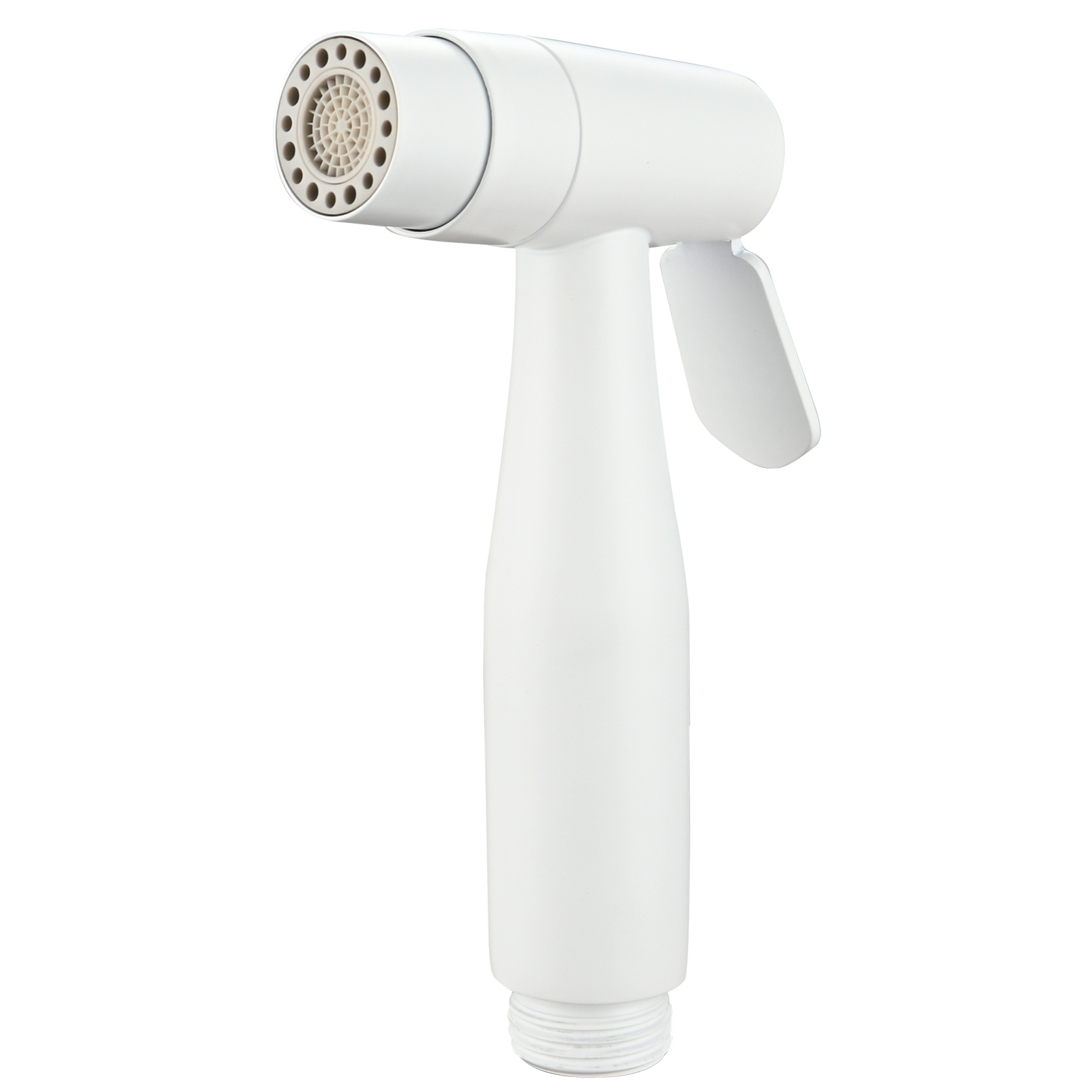 Tecmolog Stainless Steel White Bidet Sprayer Set Dual Function Shattaf with Holder and Hose