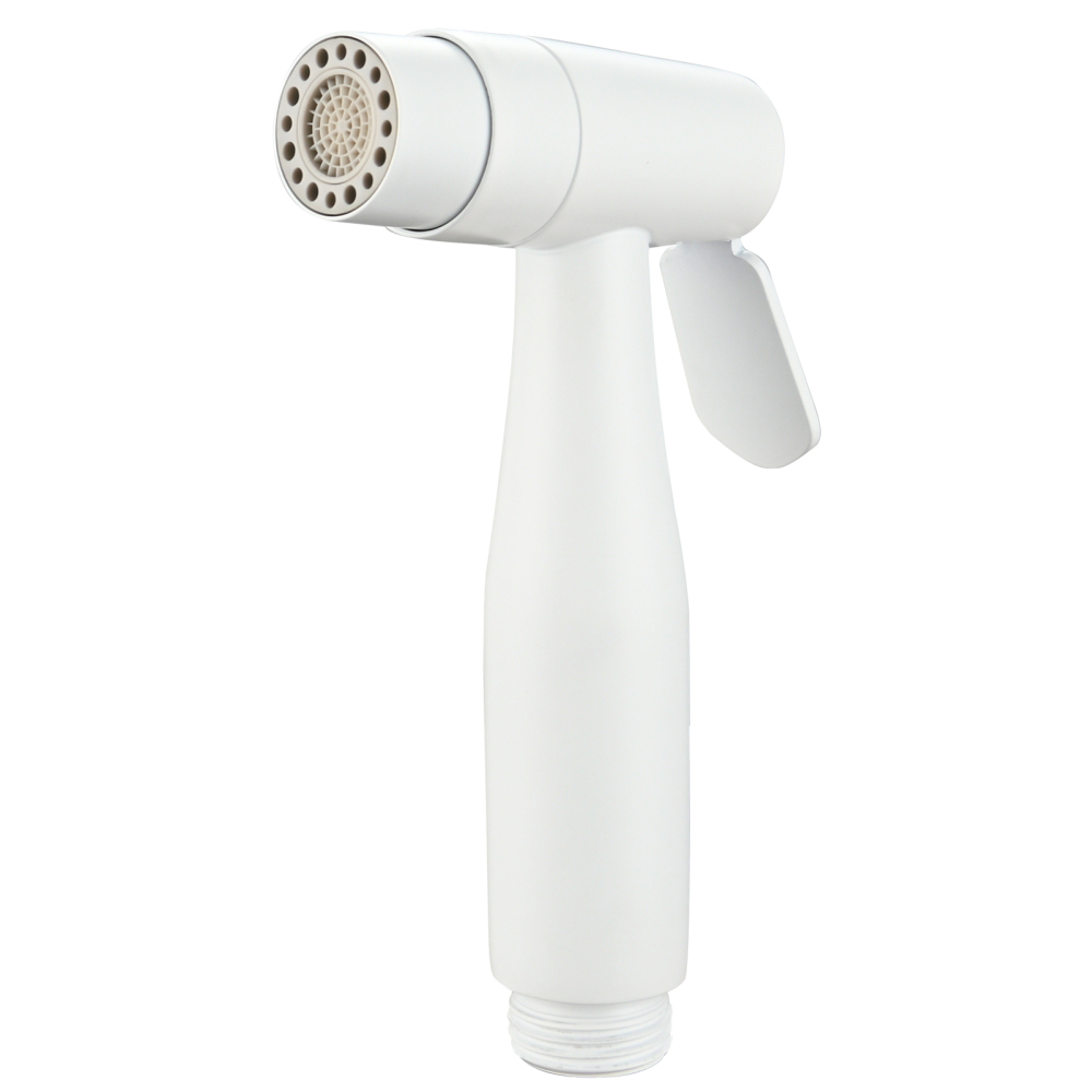 Tecmolog Stainless Steel White Bidet Sprayer Set Dual Function Shattaf with Holder and Hose