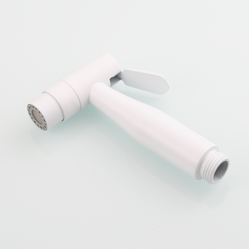 Tecmolog Stainless Steel White Bidet Sprayer Set Dual Function Shattaf with Holder and Hose
