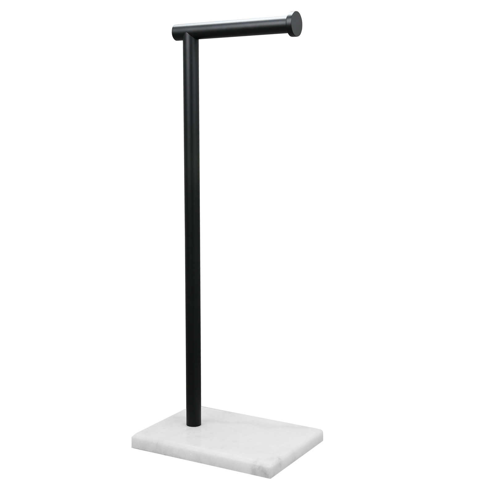 Tecmolog Stainless Steel Toilet Paper Holder Stand Modern Tissue Roll Holder with Marble Base or Kitchen Bathroom