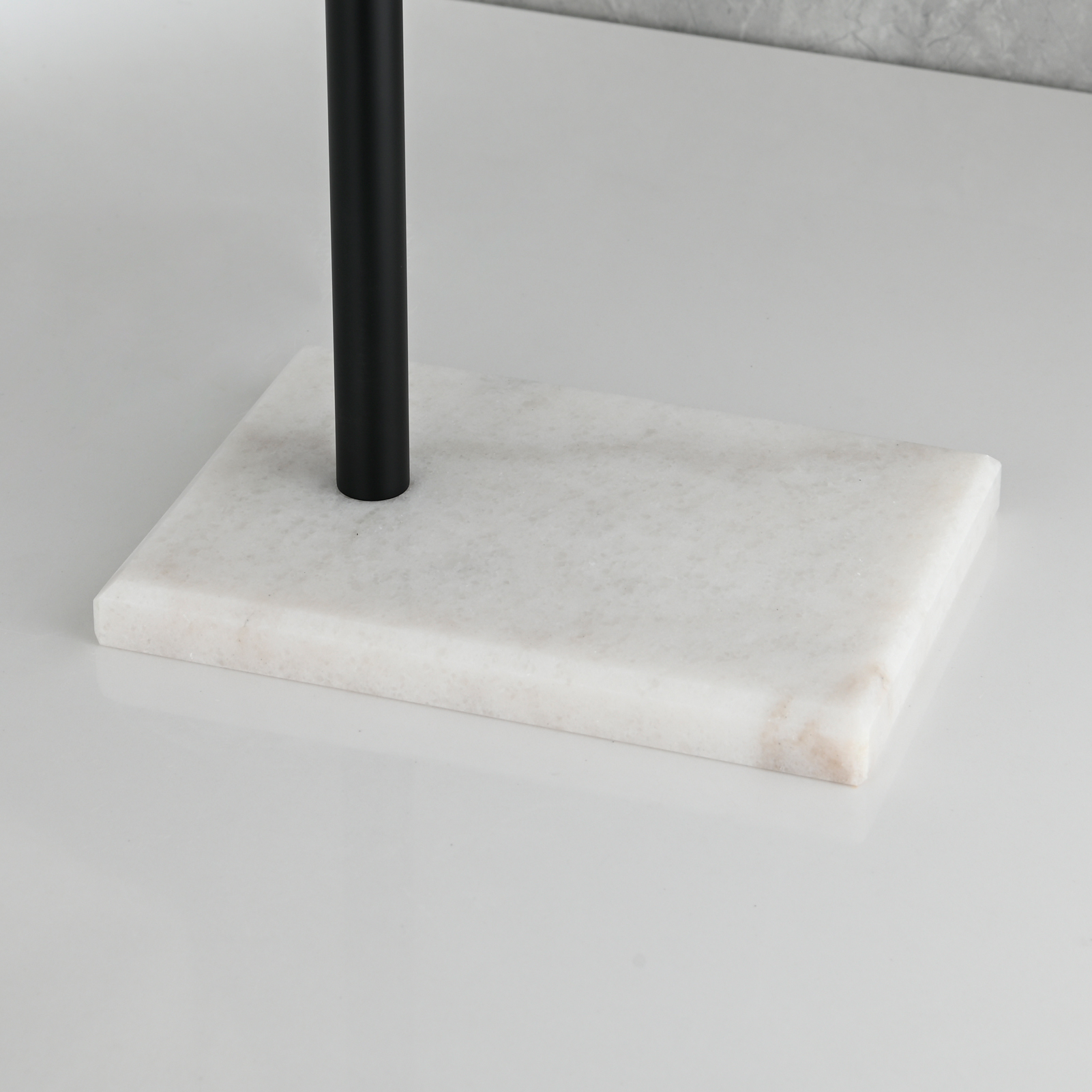 Tecmolog Stainless Steel Toilet Paper Holder Stand Modern Tissue Roll Holder with Marble Base or Kitchen Bathroom