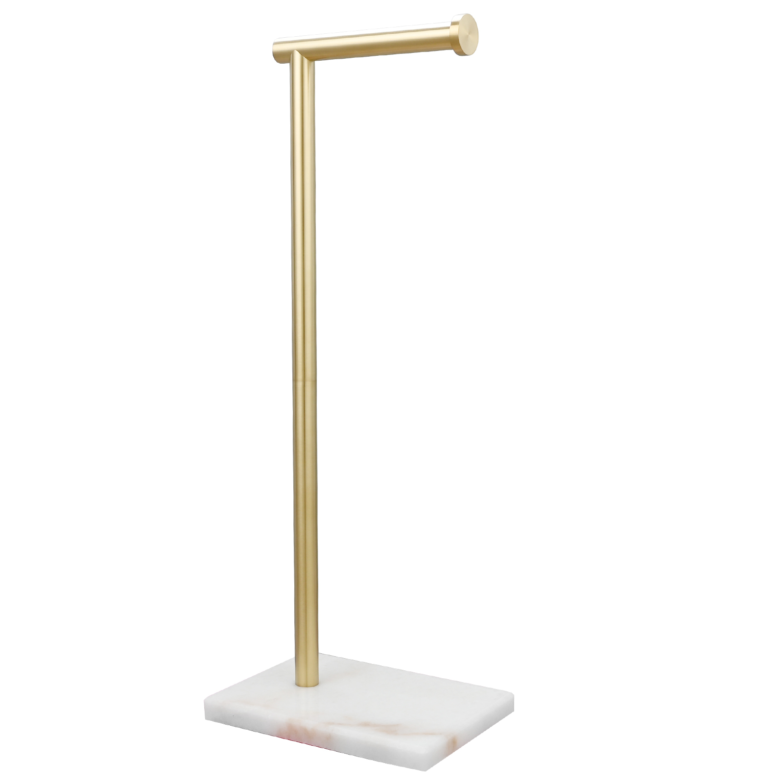 Tecmolog Stainless Steel Toilet Paper Holder Stand Modern Tissue Roll Holder with Marble Base or Kitchen Bathroom