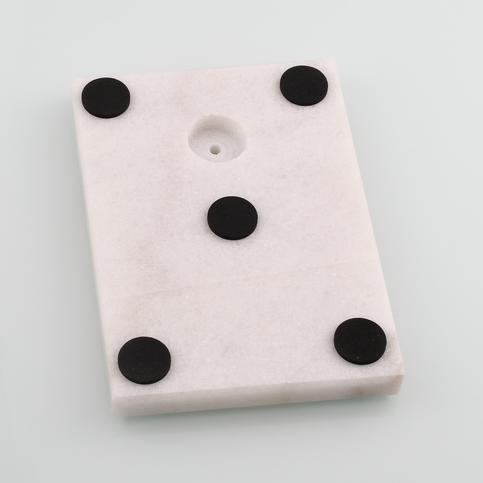 Tecmolog Stainless Steel Toilet Paper Holder Stand Modern Tissue Roll Holder with Marble Base or Kitchen Bathroom