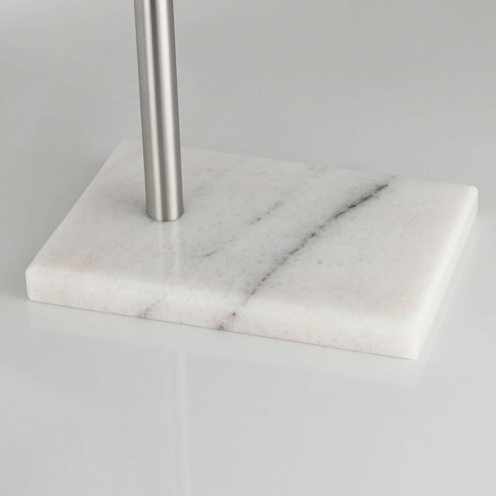 Tecmolog Stainless Steel Toilet Paper Holder Stand Modern Tissue Roll Holder with Marble Base or Kitchen Bathroom