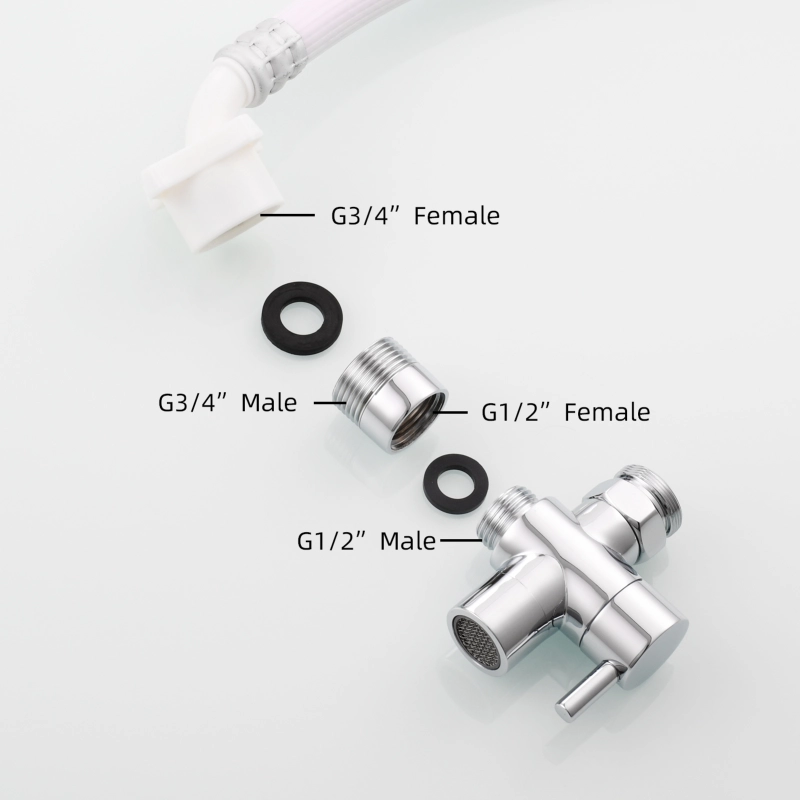 Tecmolog Brass Garden Hose Adapter G1/2 Female to 3/4 Male Connector for Washing Machine and Portable Washer, SBA042