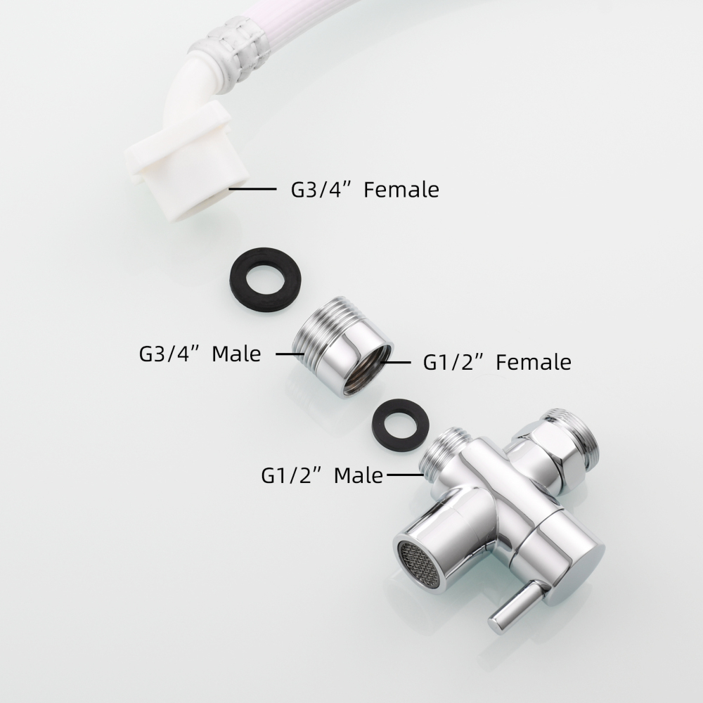 Tecmolog Brass Garden Hose Adapter G1/2 Female to 3/4 Male Connector for Washing Machine and Portable Washer, SBA042