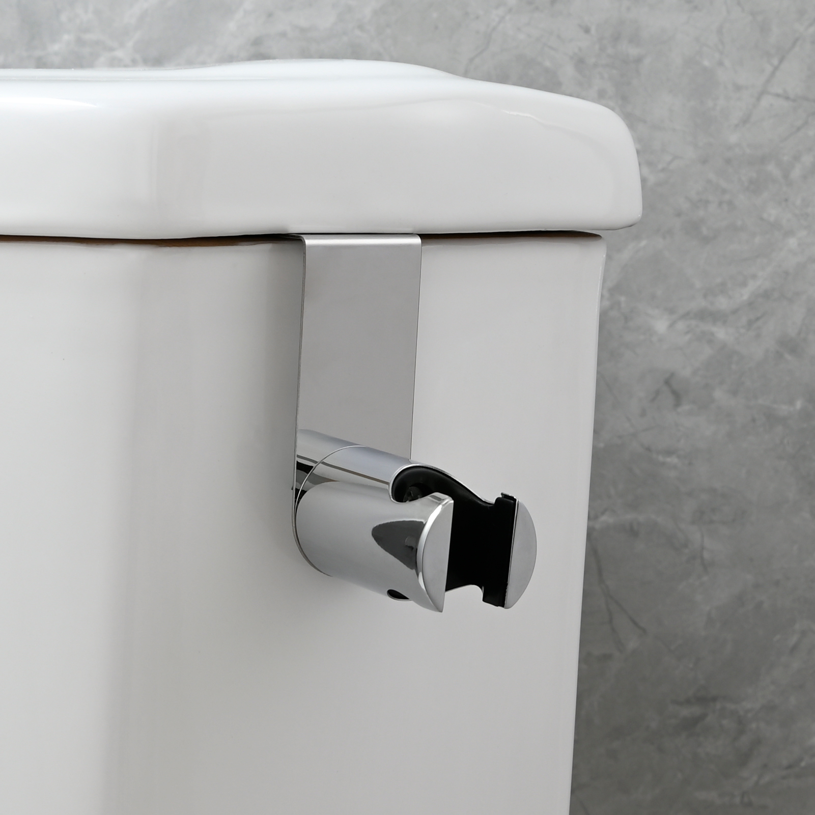 Tecmolog Stainless Steel Bidet Sprayer Holder(Showerhead holder), Wall Mounted/Hanging on for Toilet/Washroom