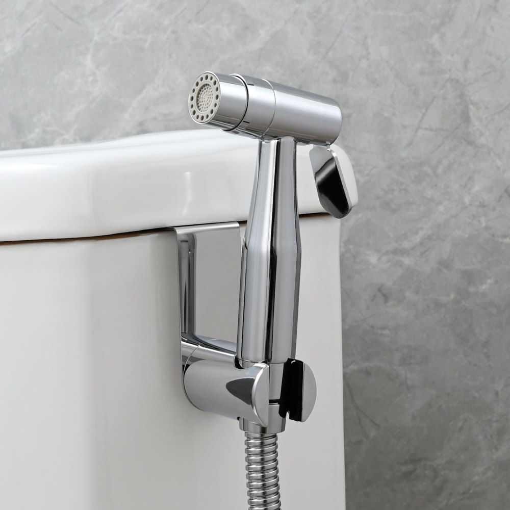 Tecmolog Stainless Steel Bidet Sprayer Holder(Showerhead holder), Wall Mounted/Hanging on for Toilet/Washroom
