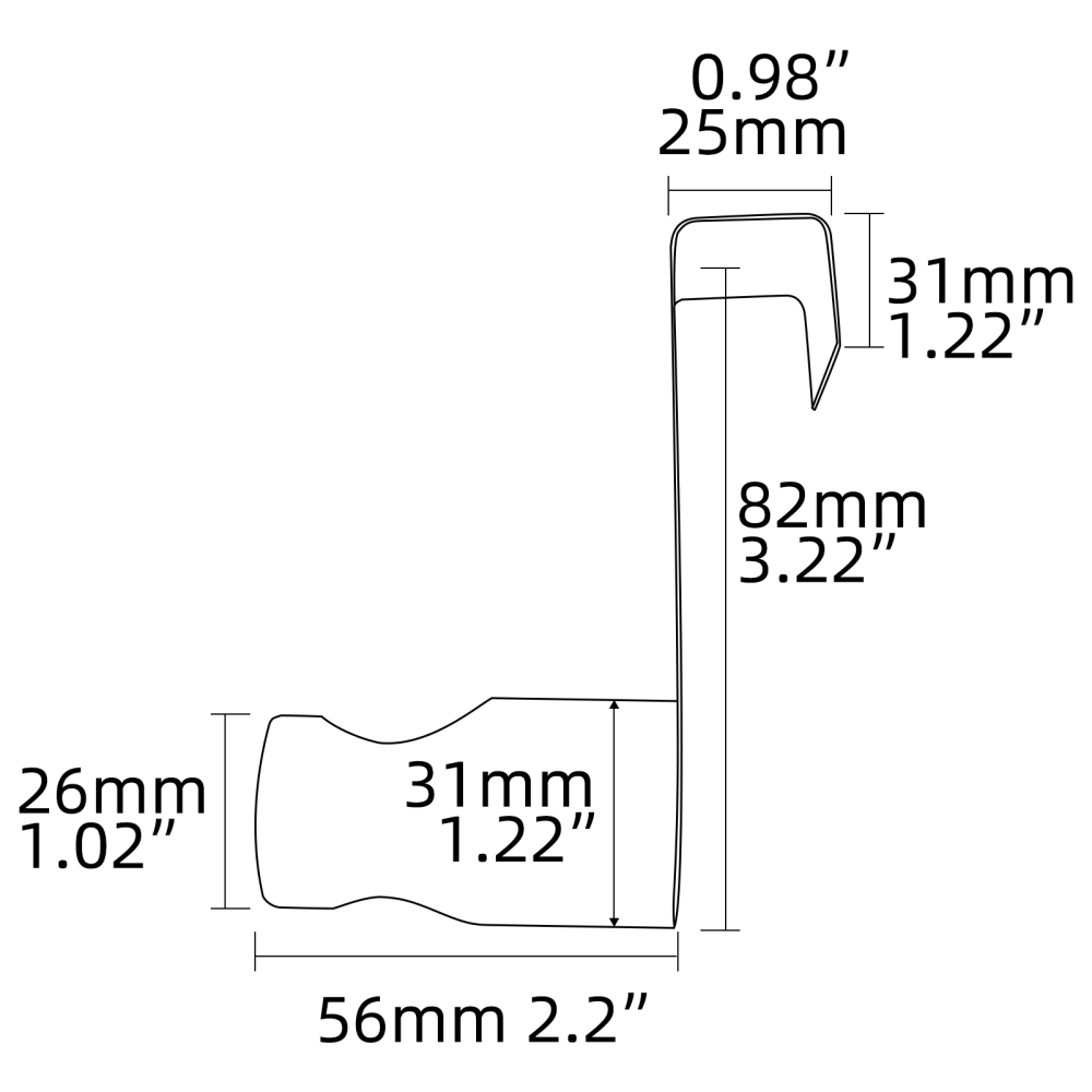 Tecmolog Stainless Steel Bidet Sprayer Holder(Showerhead holder), Wall Mounted/Hanging on for Toilet/Washroom