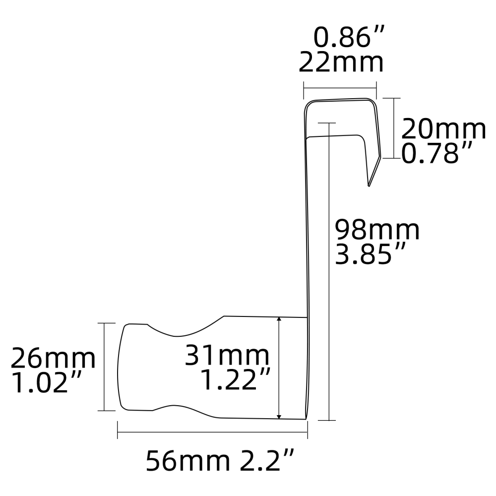 Tecmolog Stainless Steel Bidet Sprayer Holder(Showerhead holder), Wall Mounted/Hanging on for Toilet/Washroom