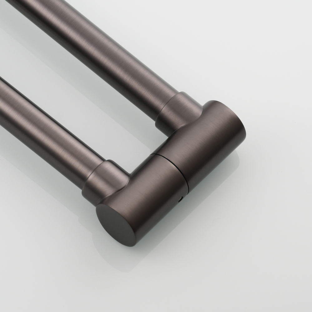 Tecmolog Pot Filler Faucet, Wall Mount 1/2”NPT Kitchen Sink Tap, Brass Double Joint Spout Cold Water Faucet, Nickel/Black/Chrome