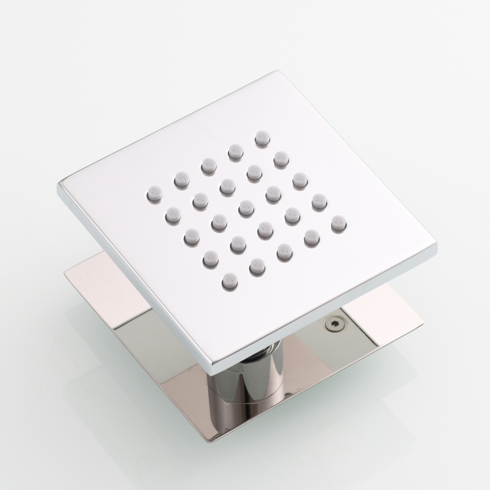 Tecmolog Brass Shower Body Spray Jets Wall Mount Flow Square Shower Jets and 360° Rotation
