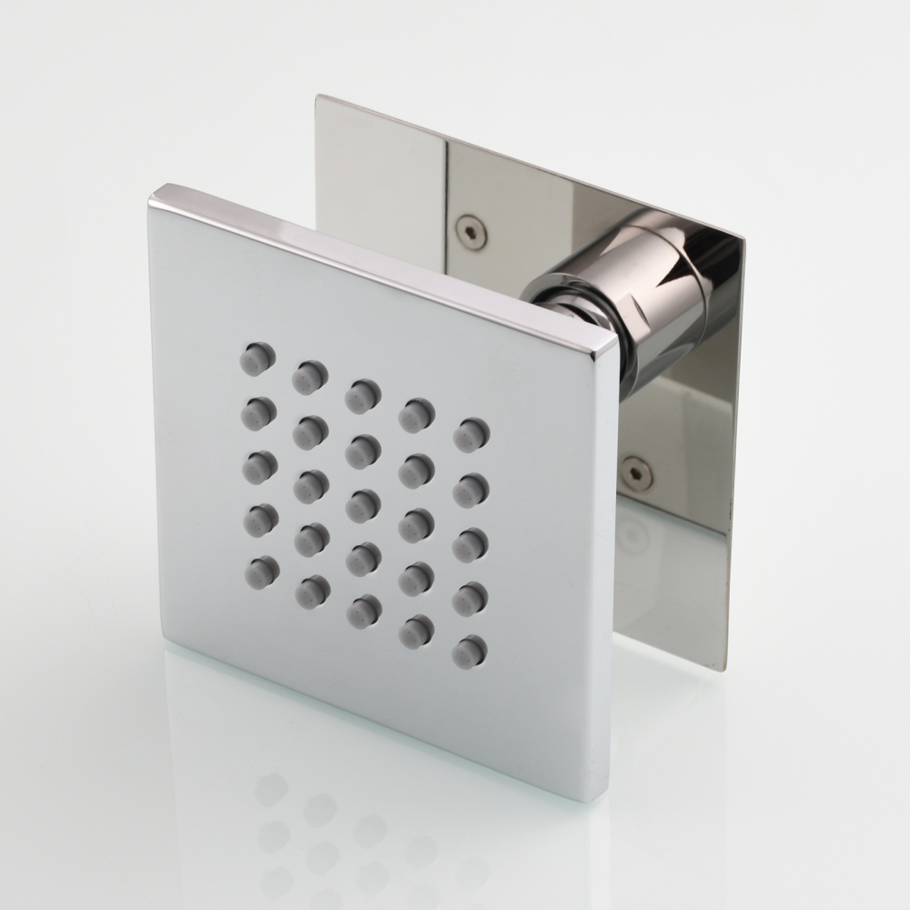 Tecmolog Brass Shower Body Spray Jets Wall Mount Flow Square Shower Jets and 360° Rotation
