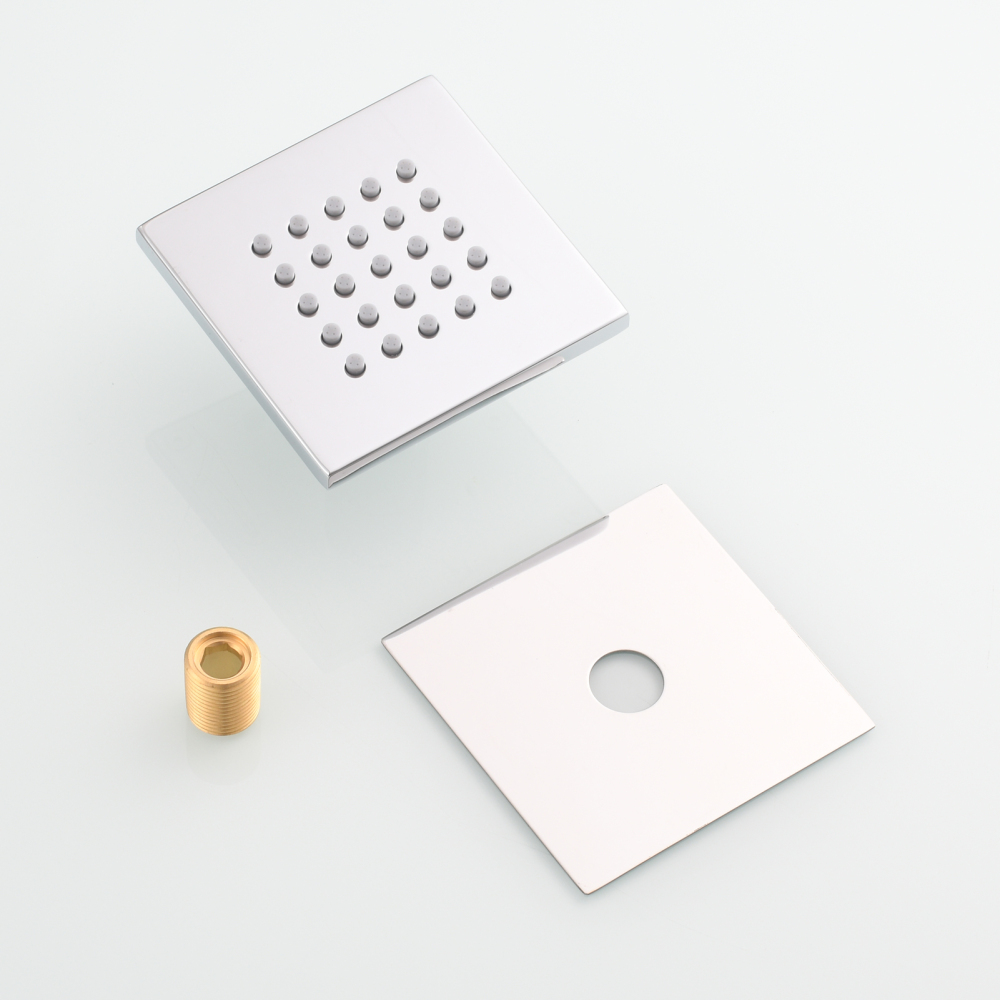 Tecmolog Brass Shower Body Spray Jets Wall Mount Flow Square Shower Jets and 360° Rotation