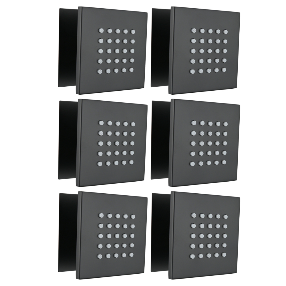 Tecmolog Brass Shower Body Spray Jets Wall Mount Flow Square Shower Jets and 360° Rotation