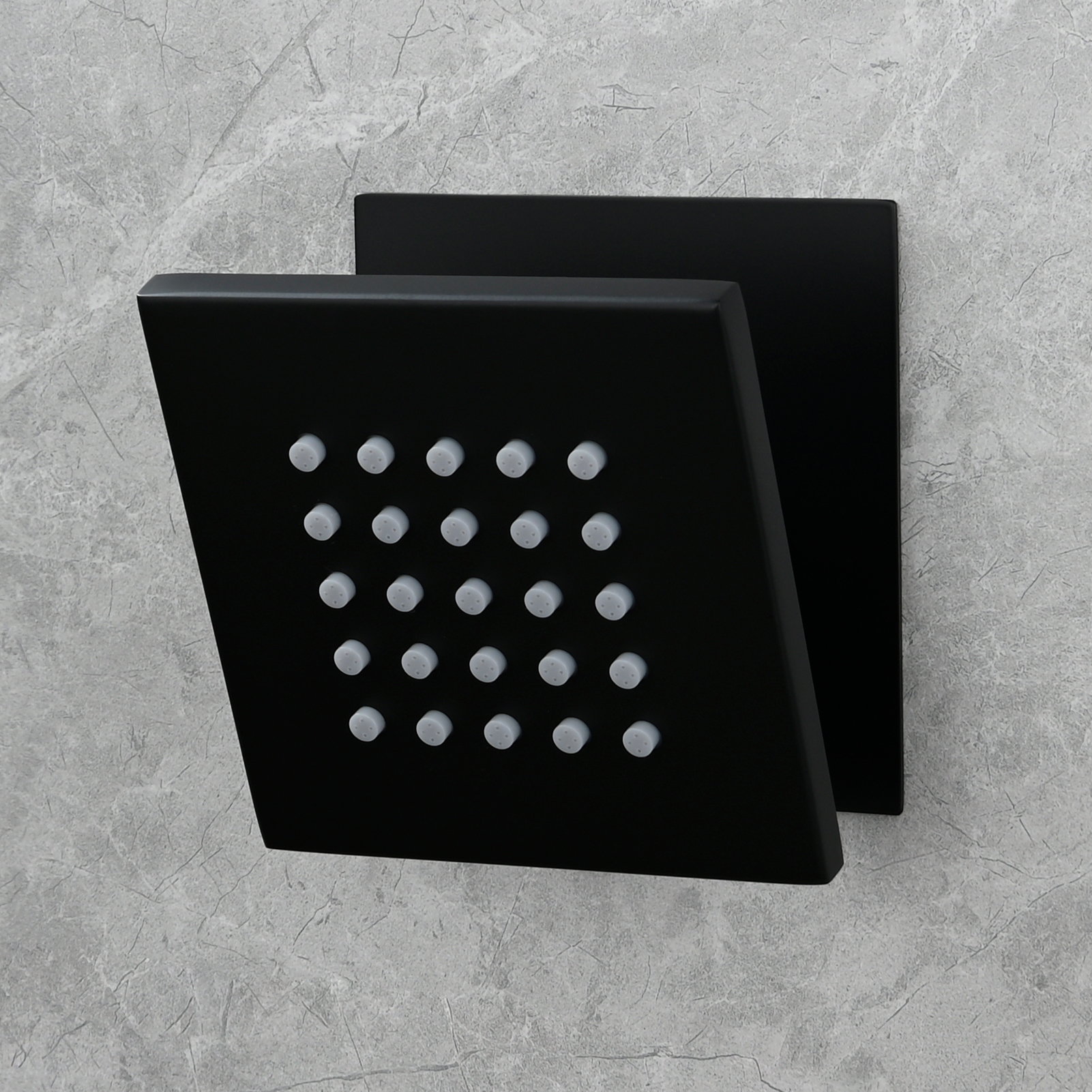 Tecmolog Brass Shower Body Spray Jets Wall Mount Flow Square Shower Jets and 360° Rotation