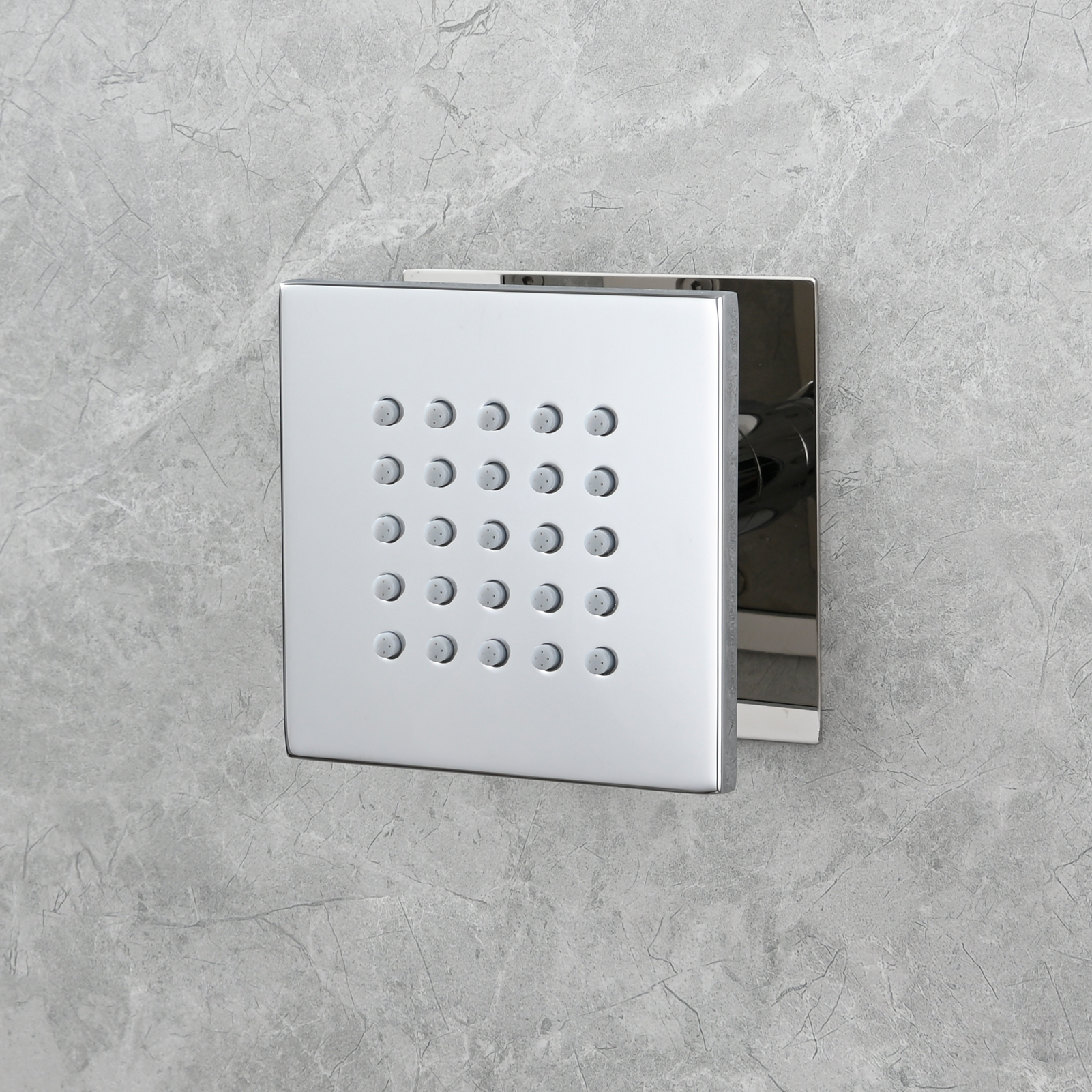 Tecmolog Brass Shower Body Spray Jets Wall Mount Flow Square Shower Jets and 360° Rotation