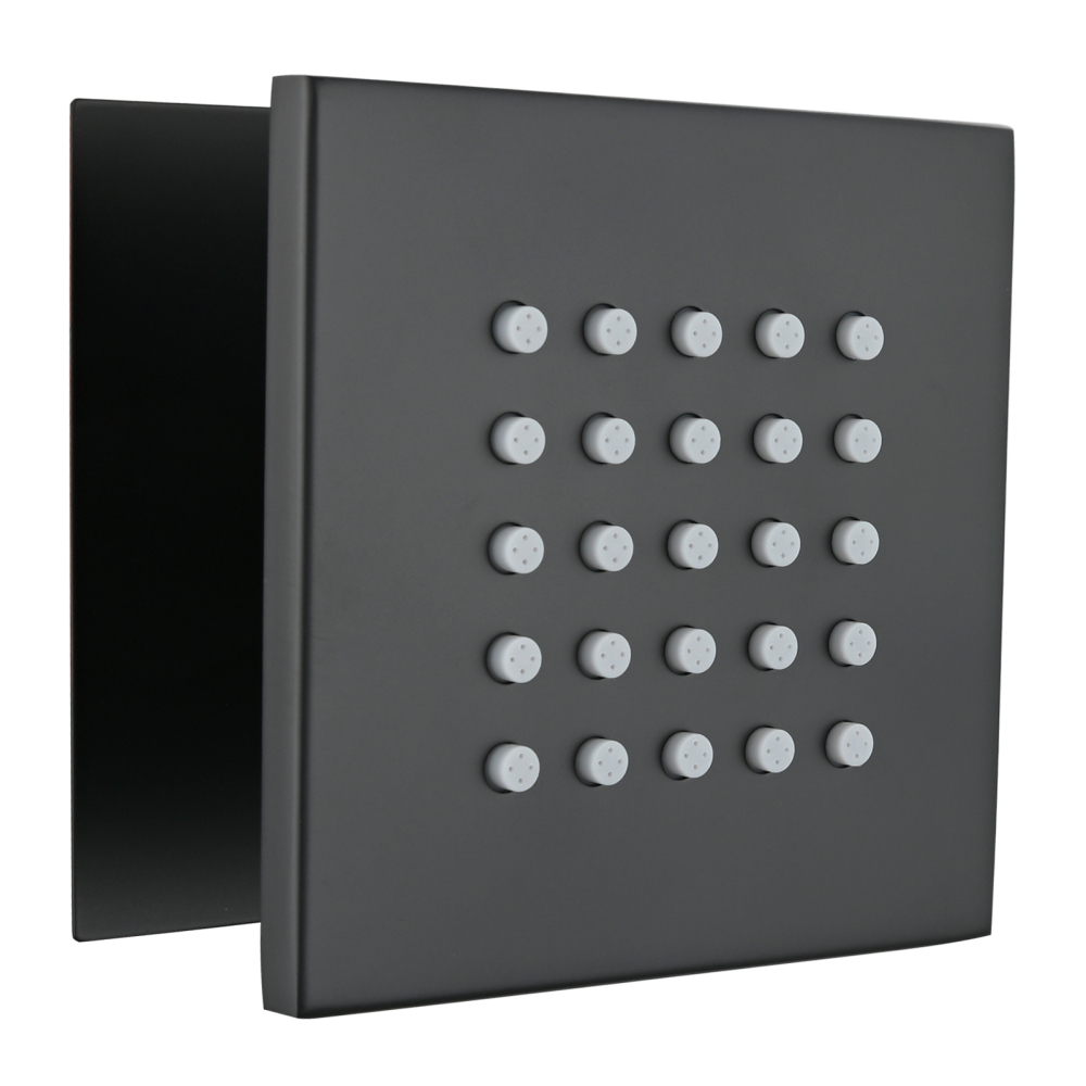 Tecmolog Brass Shower Body Spray Jets Wall Mount Flow Square Shower Jets and 360° Rotation
