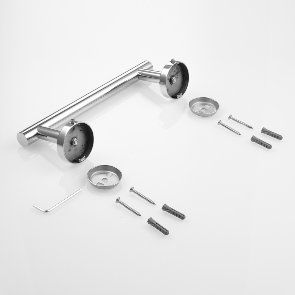 Tecmolog Wall Mount Paper Holder Rack,Bathroom Toilet Roll Paper Holder with Drilling Installation