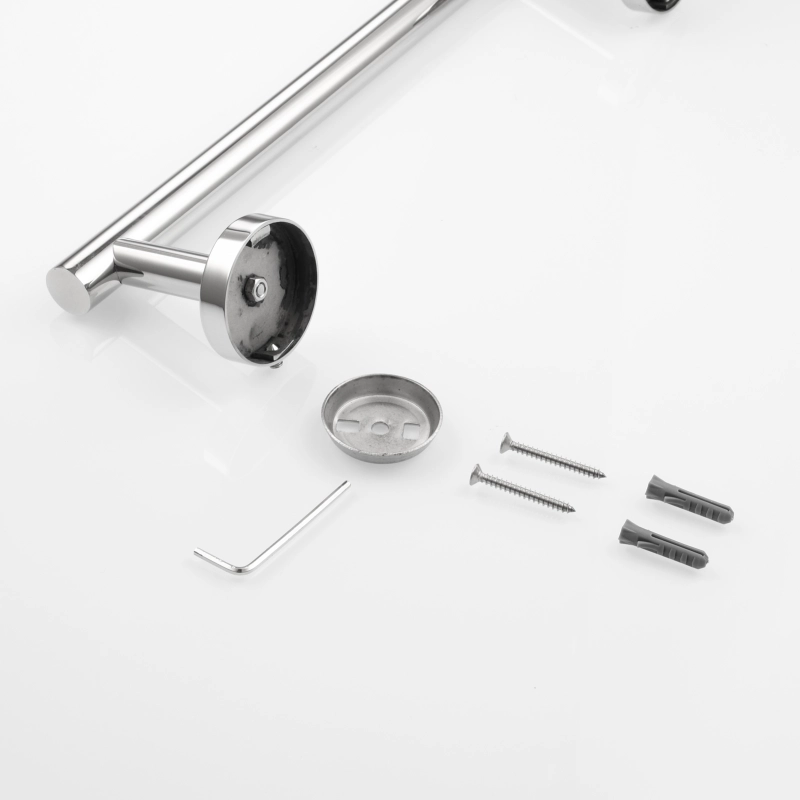 Tecmolog Wall Mount Paper Holder Rack,Bathroom Toilet Roll Paper Holder with Drilling Installation