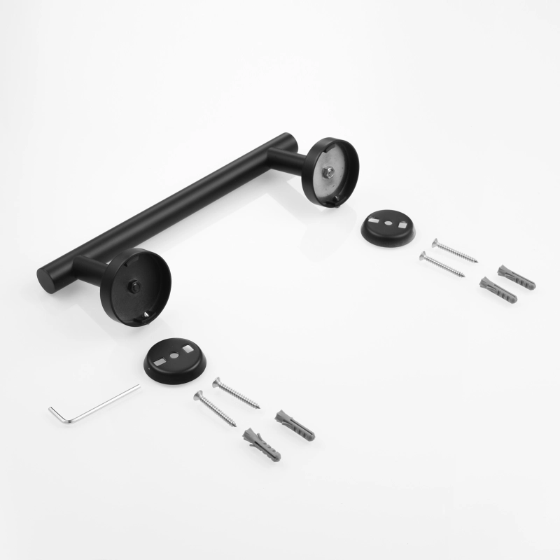 Tecmolog Wall Mount Paper Holder Rack,Bathroom Toilet Roll Paper Holder with Drilling Installation