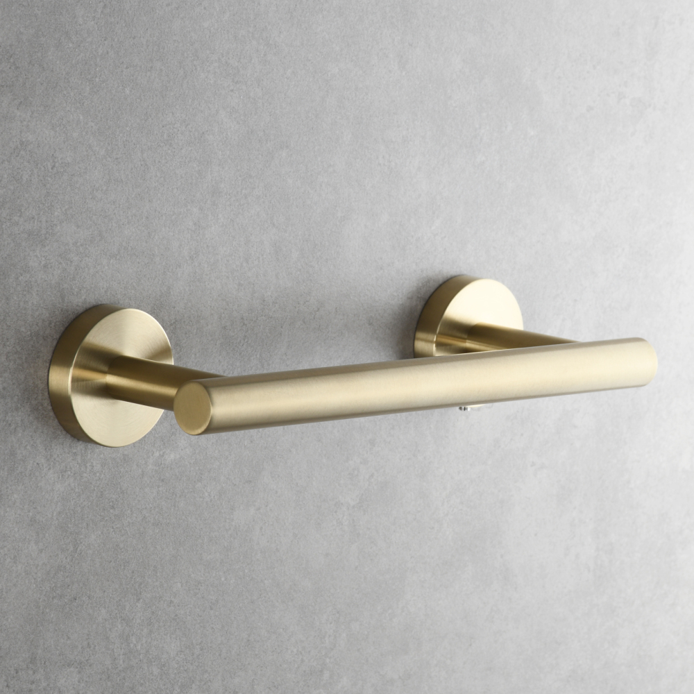 Tecmolog Wall Mount Paper Holder Rack,Bathroom Toilet Roll Paper Holder with Drilling Installation