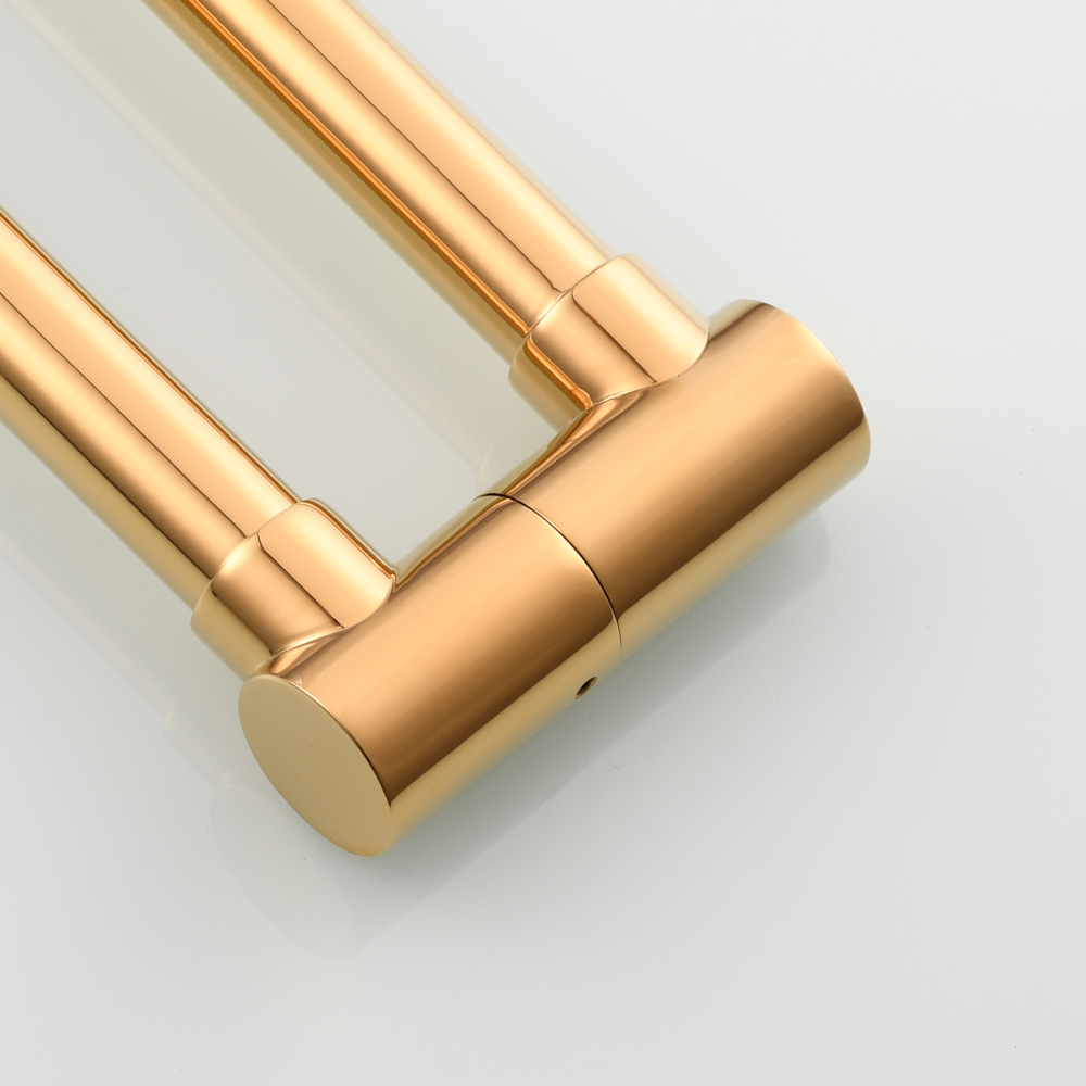 Tecmolog Pot Filler Faucet, Wall Mount 1/2”NPT Kitchen Sink Tap, Brass Double Joint Spout Cold Water Faucet,Nickel/Black/Chrome