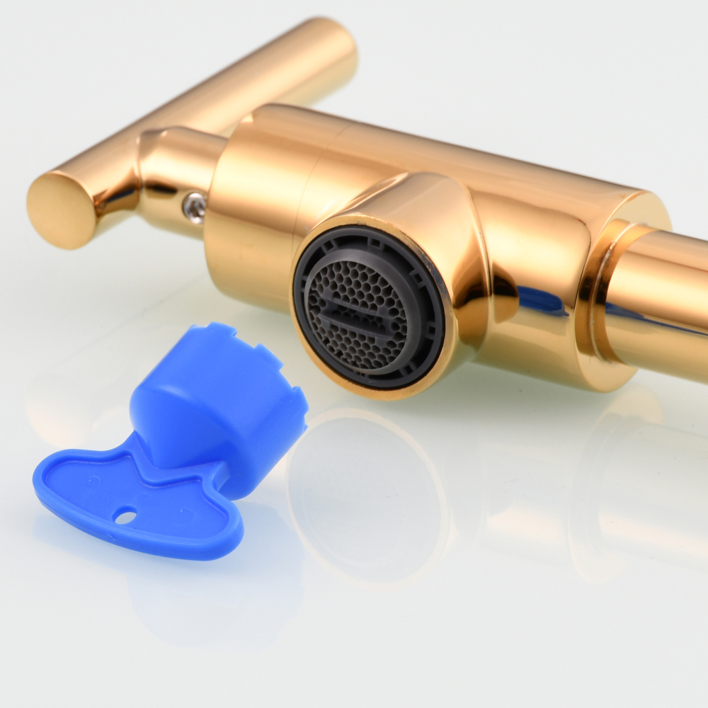 Tecmolog Pot Filler Faucet, Wall Mount 1/2”NPT Kitchen Sink Tap, Brass Double Joint Spout Cold Water Faucet,Nickel/Black/Chrome