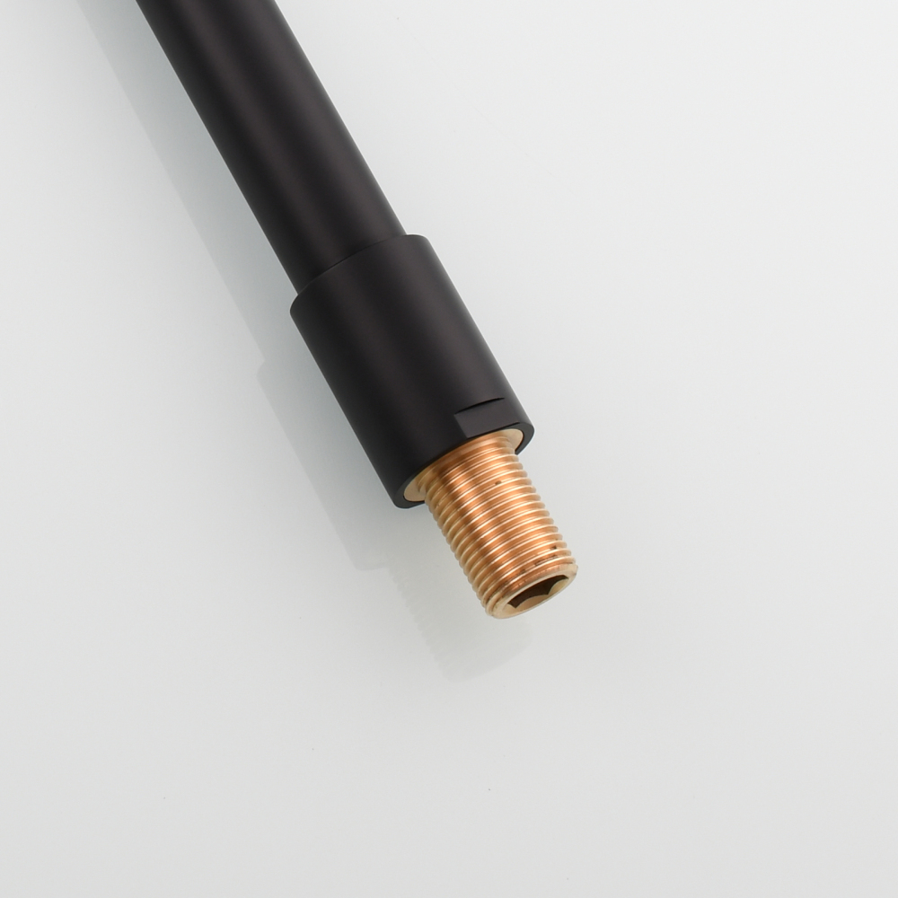 Tecmolog Wall Mount and Black Vessel Bathroom Faucet, 360°Swivel Brass Basin Mixer Tap and Rough in Valve Included BB6083C