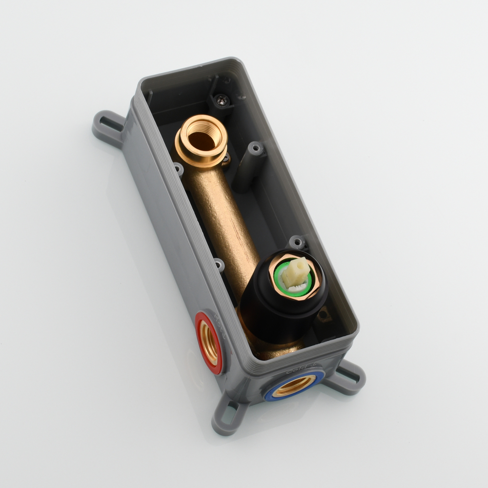 Tecmolog Wall Mount and Black Vessel Bathroom Faucet, 360°Swivel Brass Basin Mixer Tap and Rough in Valve Included BB6083C