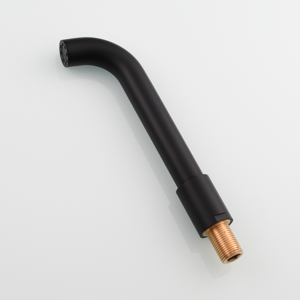 Tecmolog Wall Mount and Black Vessel Bathroom Faucet, 360°Swivel Brass Basin Mixer Tap and Rough in Valve Included BB6083C