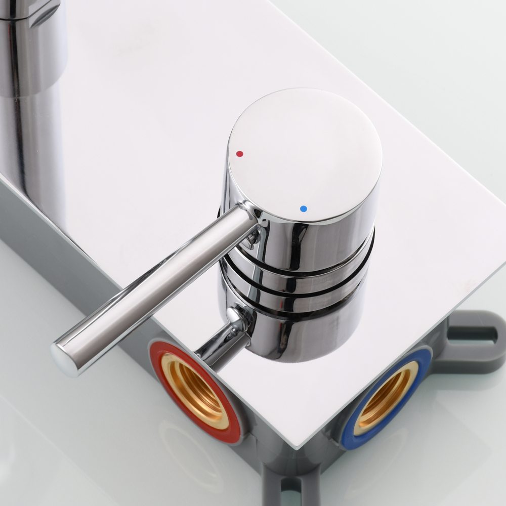 Tecmolog Wall Mount and Black Vessel Bathroom Faucet, 360°Swivel Brass Basin Mixer Tap and Rough in Valve Included BB6083C