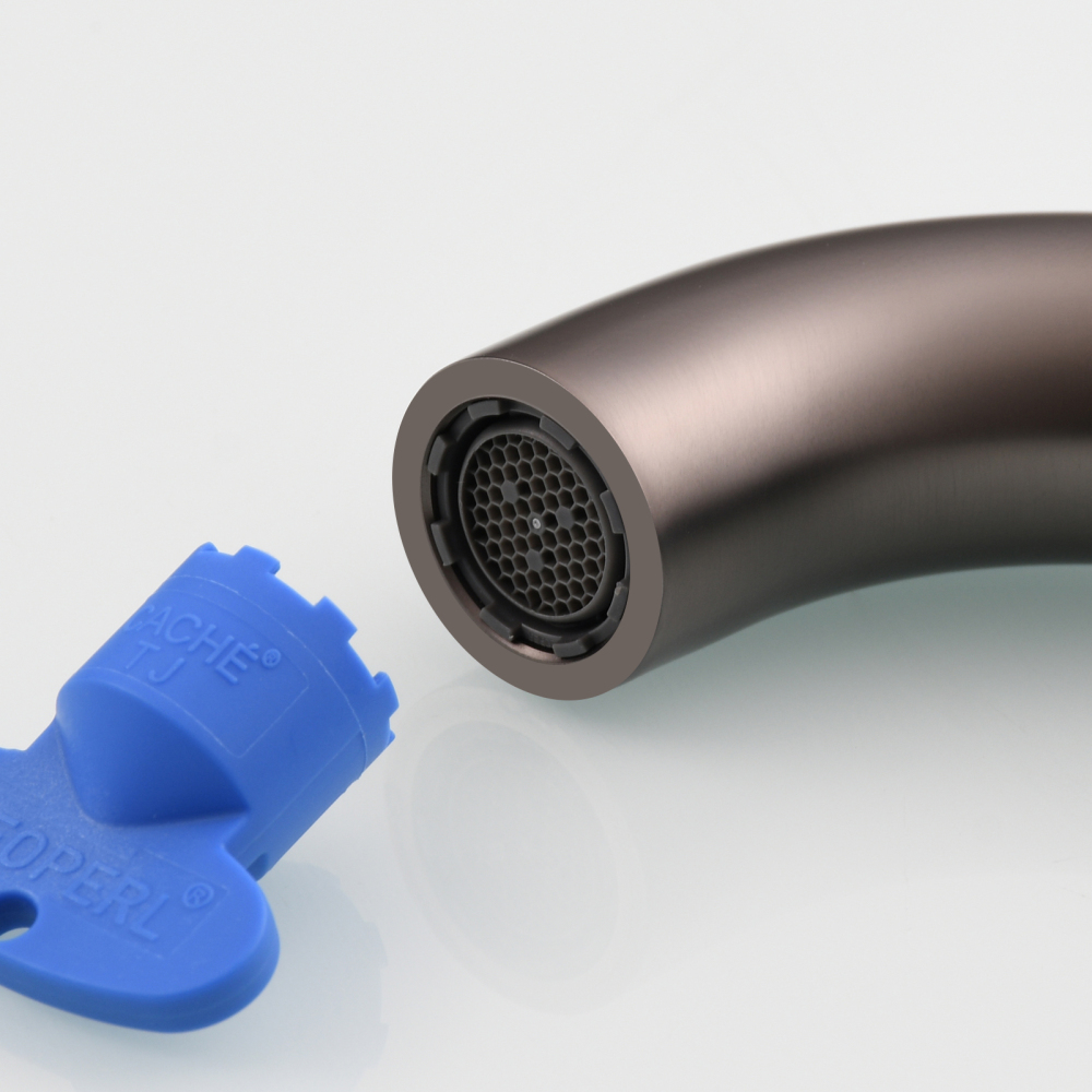 Tecmolog Wall Mount and Black Vessel Bathroom Faucet, 360°Swivel Brass Basin Mixer Tap and Rough in Valve Included BB6083C