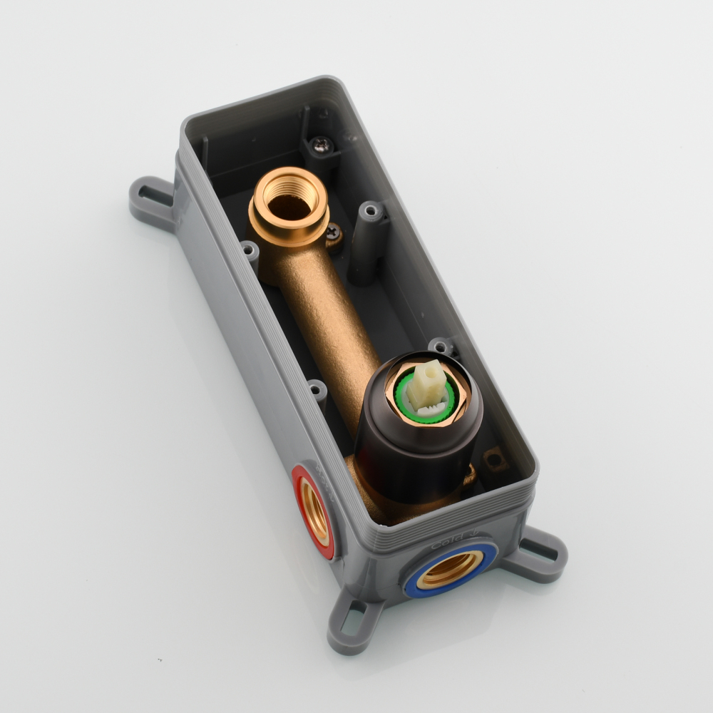 Tecmolog Wall Mount and Black Vessel Bathroom Faucet, 360°Swivel Brass Basin Mixer Tap and Rough in Valve Included BB6083C