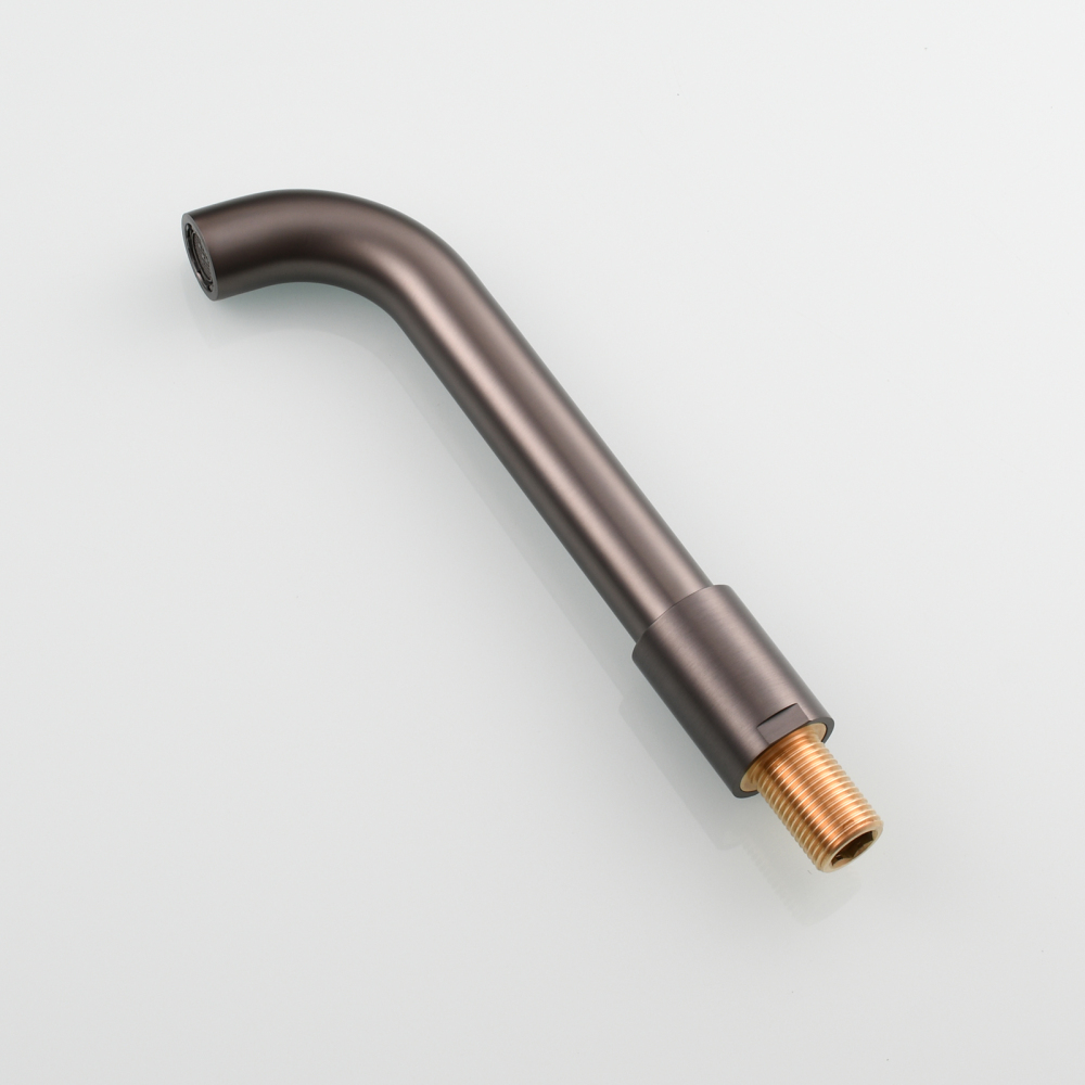 Tecmolog Wall Mount and Black Vessel Bathroom Faucet, 360°Swivel Brass Basin Mixer Tap and Rough in Valve Included BB6083C