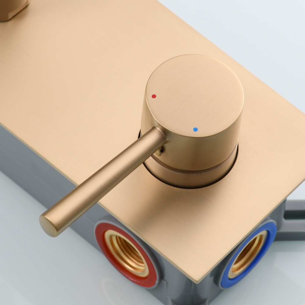 Tecmolog Wall Mount and Black Vessel Bathroom Faucet, 360°Swivel Brass Basin Mixer Tap and Rough in Valve Included BB6083C