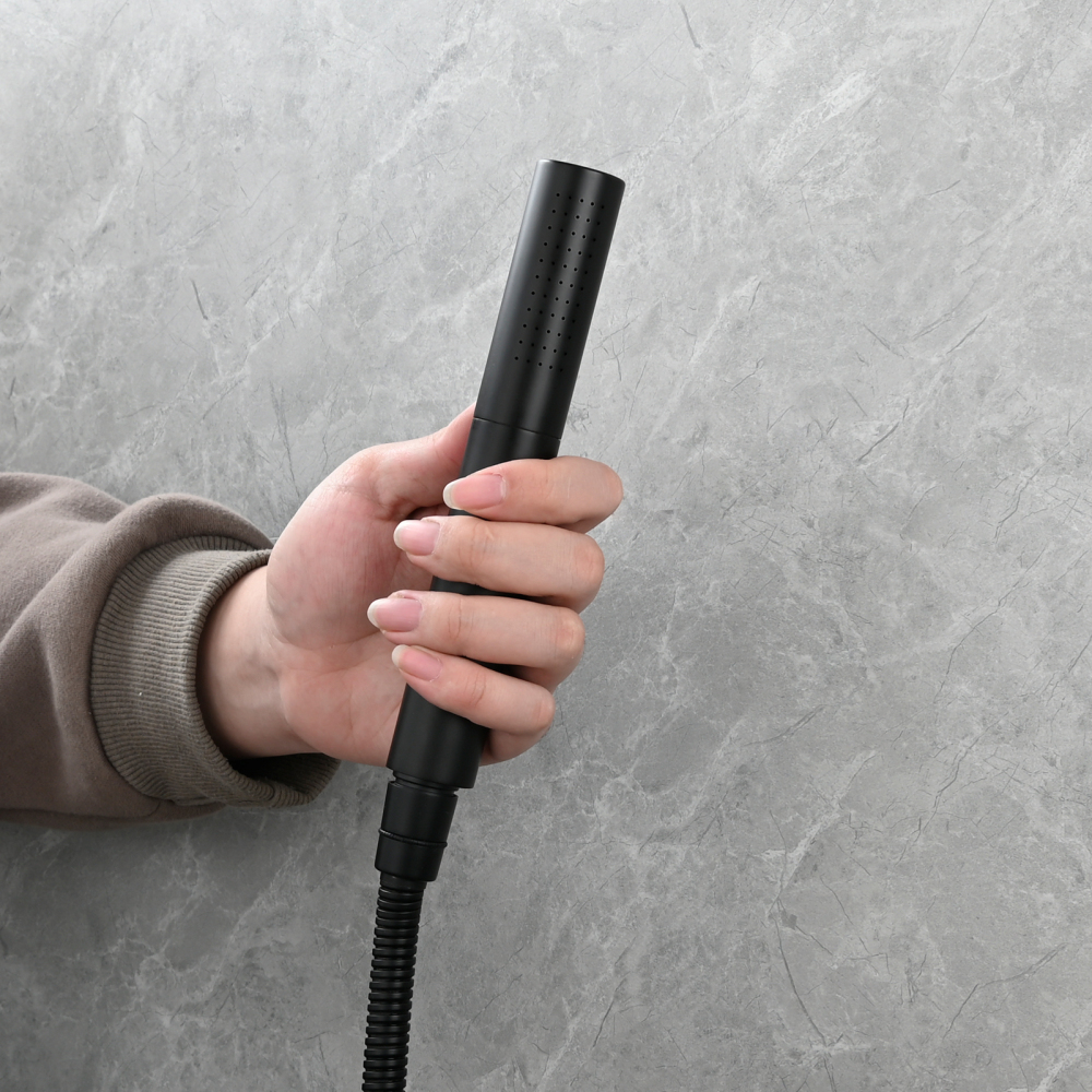 Tecmolog Brass Hand Held Shower Wand 2 Functions High Pressure Shower Head for Bathroom,Chrome,BS159