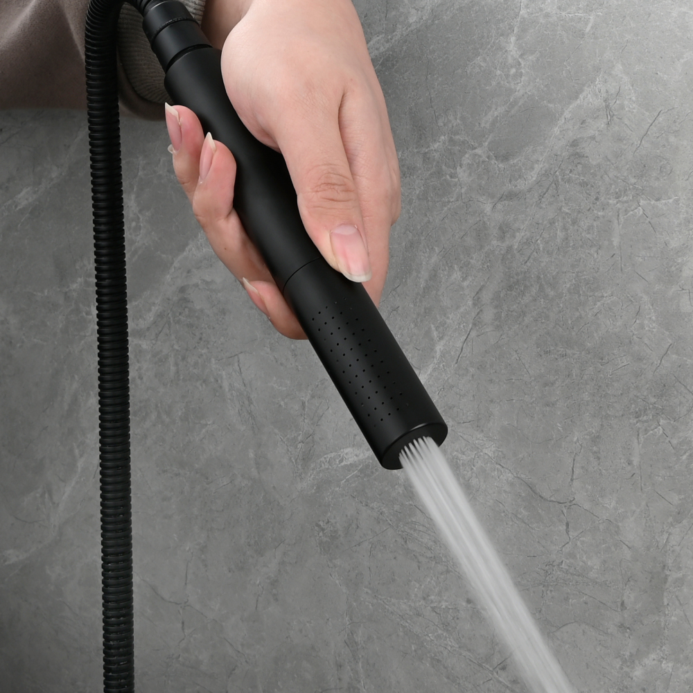 Tecmolog Brass Hand Held Shower Wand 2 Functions High Pressure Shower Head for Bathroom,Chrome,BS159