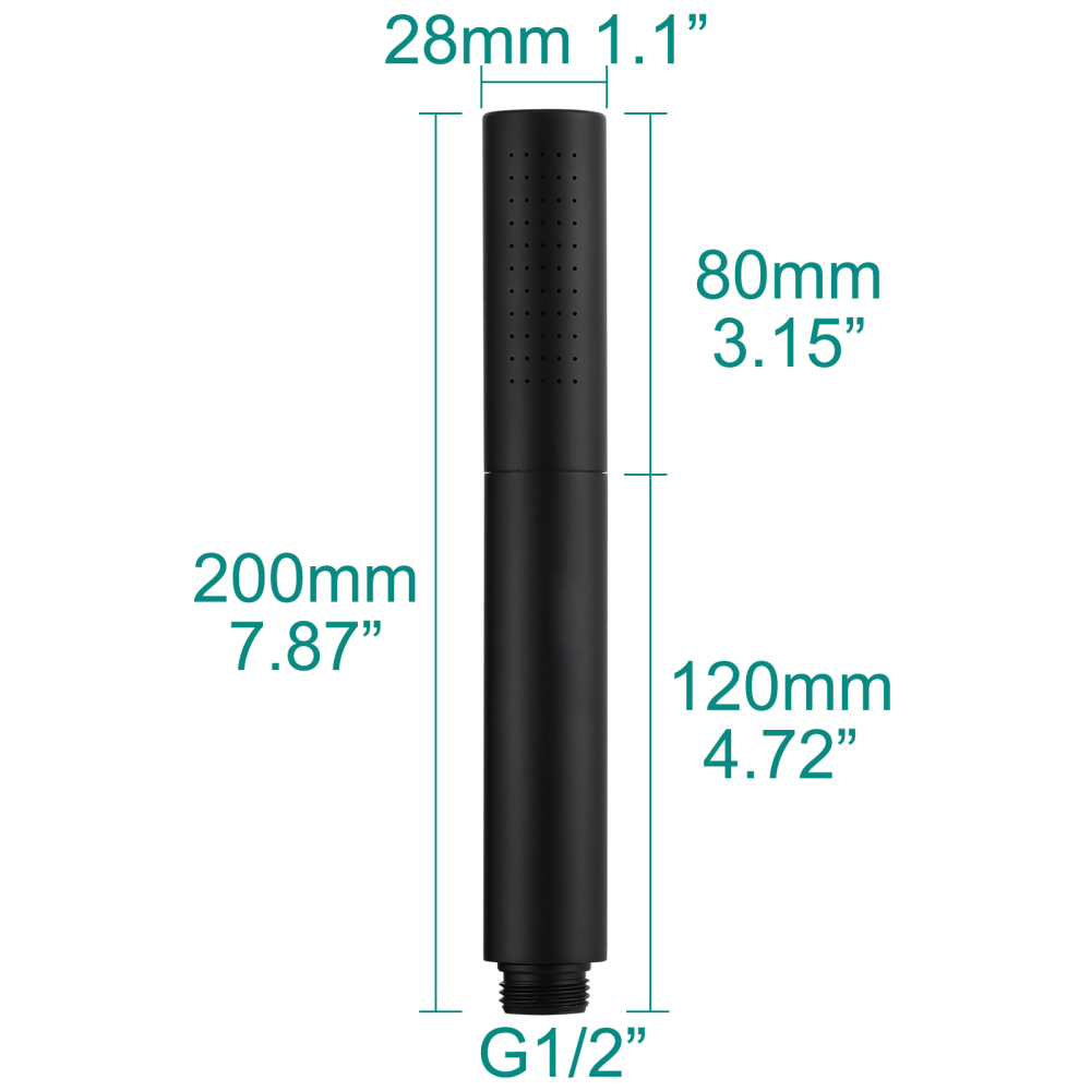 Tecmolog Brass Hand Held Shower Wand 2 Functions High Pressure Shower Head for Bathroom,Chrome,BS159