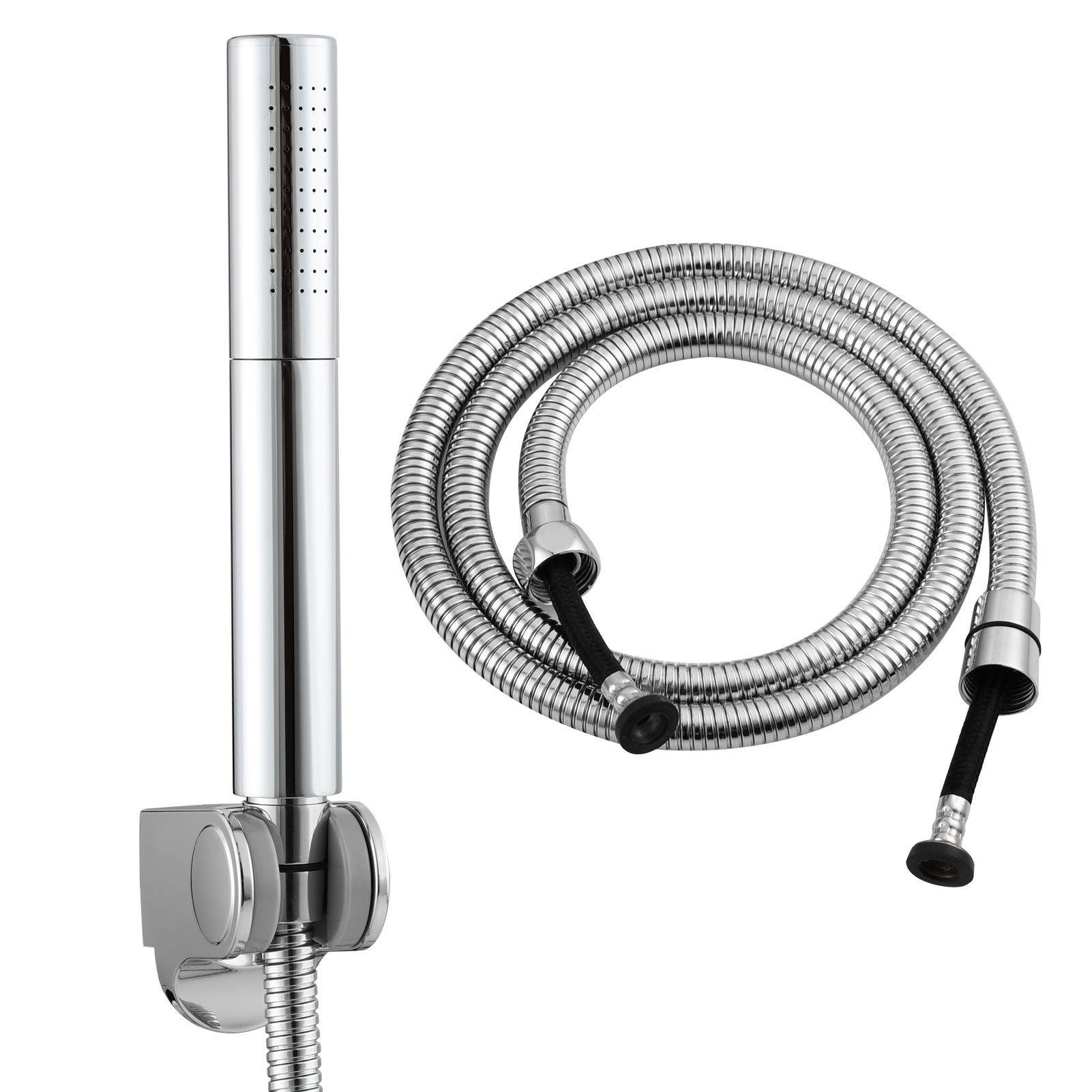 Tecmolog Brass Hand Held Shower Wand 2 Functions High Pressure Shower Head for Bathroom,Chrome,BS159