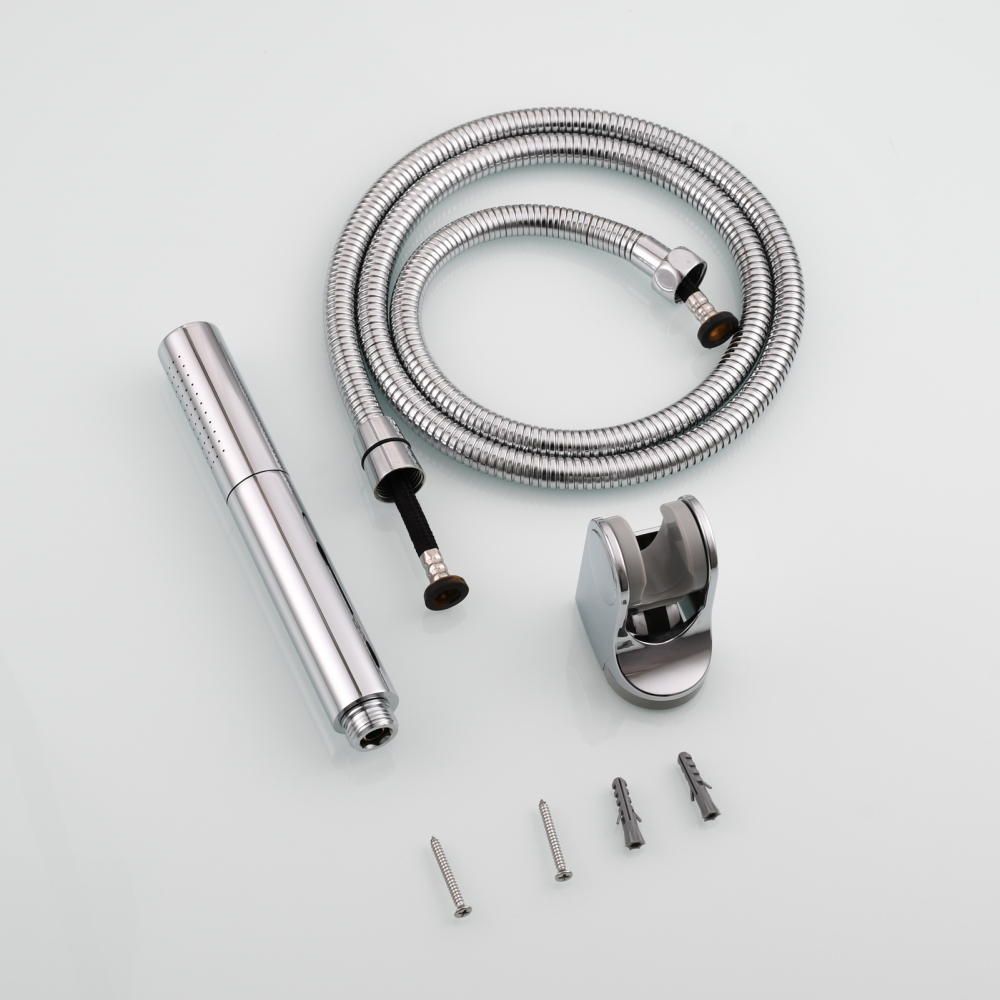 Tecmolog Brass Hand Held Shower Wand 2 Functions High Pressure Shower Head for Bathroom,Chrome,BS159