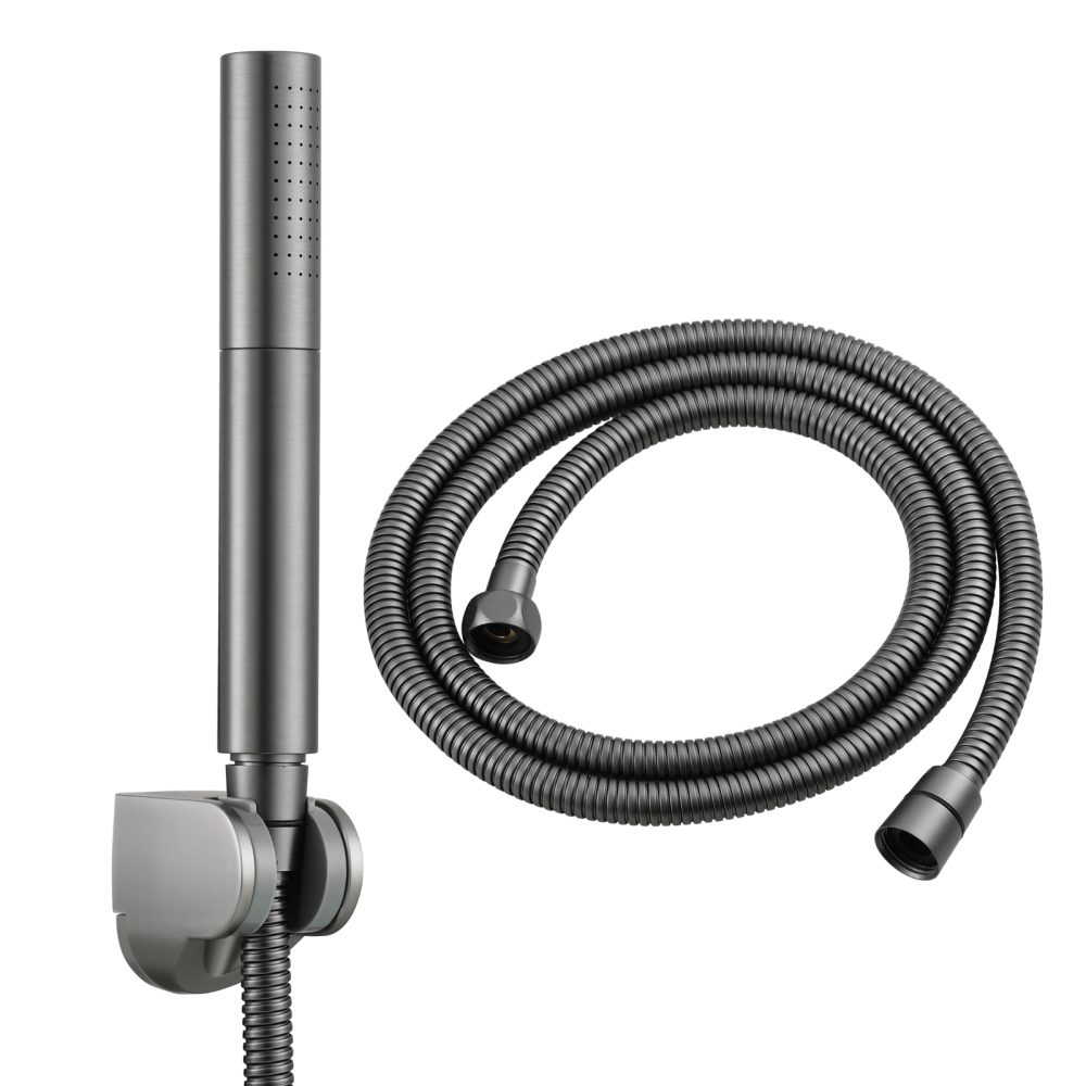 Tecmolog Brass Hand Held Shower Wand 2 Functions High Pressure Shower Head for Bathroom,Chrome,BS159