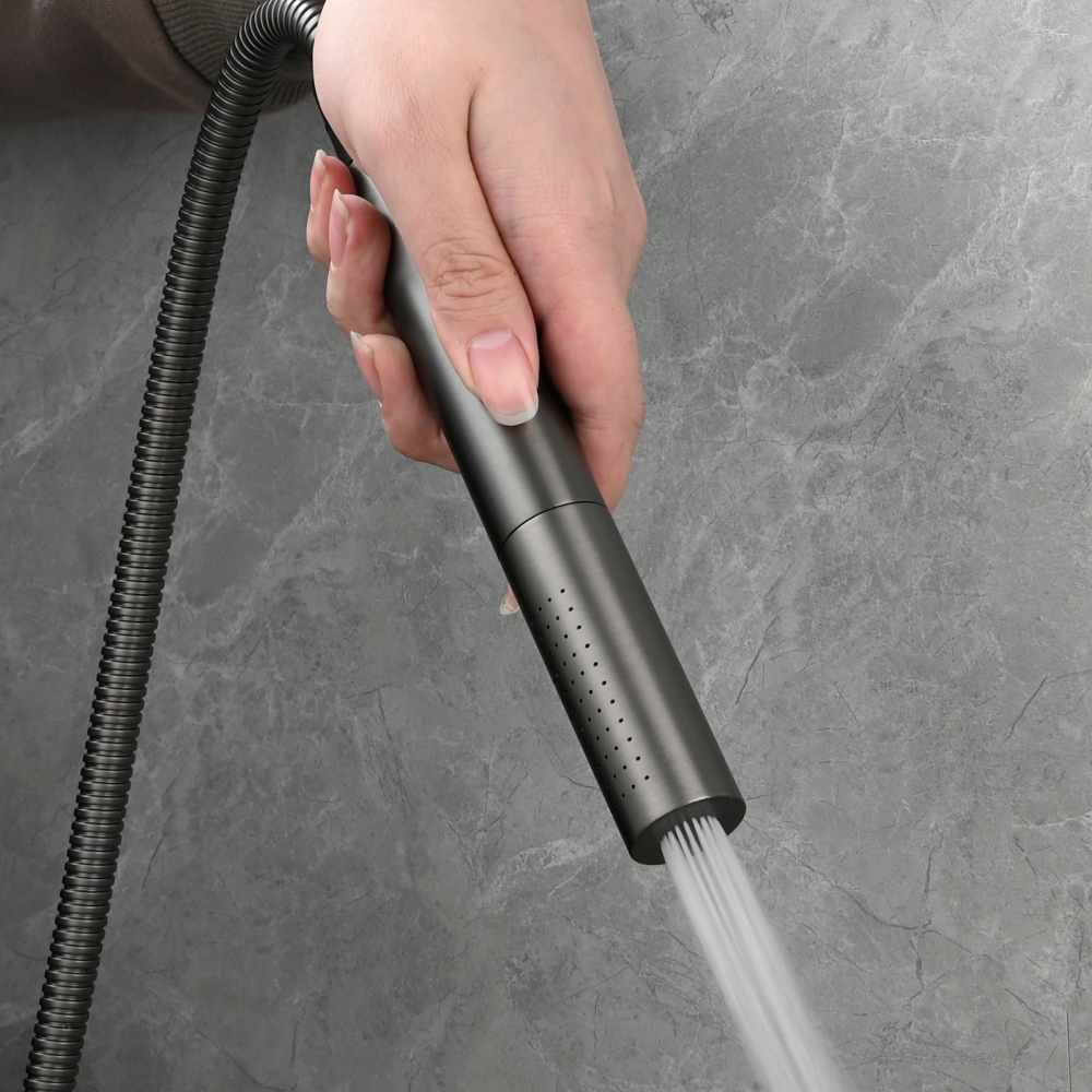 Tecmolog Brass Hand Held Shower Wand 2 Functions High Pressure Shower Head for Bathroom,Chrome,BS159