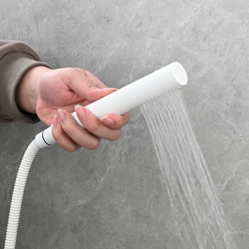 Tecmolog Brass Hand Held Shower Wand 2 Functions High Pressure Shower Head for Bathroom,Chrome,BS159